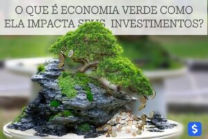 uma arvore de bonsai caindo dinheiro representando a economia verde
